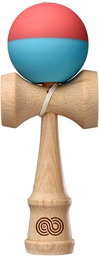 Kendama USA Kaizen - Half Split Coral & Turqoise 3 Kendama USA Kaizen - Half Split Coral & Turqoise