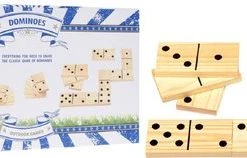 H&S Decoration Domino Hout - Spelletjes Voor Kinderen - Houten Speelgoed - Spellen - Sinterklaas