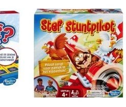 Hasbro Spellenbundel - 3 Stuks - Wie Is Het & Uno & Stef Stuntpiloot