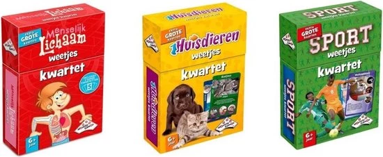 Identity Games Spellenbundel - Kwartet - 3 Stuks -Menselijk Lichaam Kwartet & Huisdieren Kwartet & Sport Weetjes Kwartet 3 Identity Games Spellenbundel - Kwartet - 3 Stuks -Menselijk Lichaam Kwartet & Huisdieren Kwartet & Sport Weetjes Kwartet
