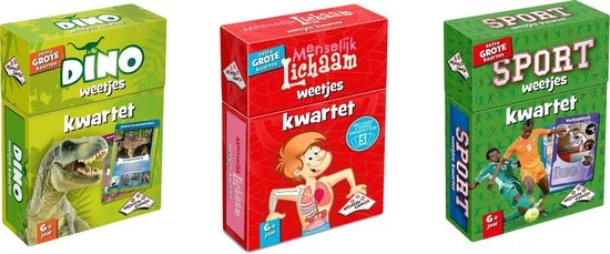 Merkloos Spellenbundel - Kwartet - 3 Stuks - Dino Kwartet & Menselijk Lichaam Kwartet & Sport Weetjes Kwartet 2 Merkloos Spellenbundel - Kwartet - 3 Stuks - Dino Kwartet & Menselijk Lichaam Kwartet & Sport Weetjes Kwartet