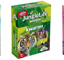 Merkloos Spellenbundel - Kwartet - 3 Stuks - Sealife Kwartet & Junglelife Kwartet & Paarden Kwartet