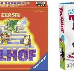 Ravensburger Spellenbundel - 2 Stuks - Mijn Eerste Doolhof & Hasbro Twister