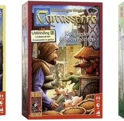 1003 GAMES Spellenbundel - 3 Stuks - Carcassonne Draak, Fee&Jonkvrouw & Kooplieden&Bouwmeesters & Bruggen, Burchten&Bazaars