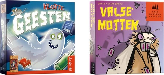 Merkloos Spellenbundel - Kaartspel - 2 Stuks - Vlotte Geesten & Valse Motten 3 Merkloos Spellenbundel - Kaartspel - 2 Stuks - Vlotte Geesten & Valse Motten
