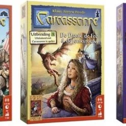 999 Games Spellenbundel - 3 Stuks - Carcassonne Draak, De Fee En De Jonkvrouw & Het Circus & Graaf, Koning En Consorten