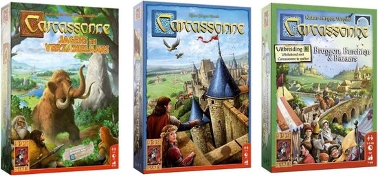 999 Games Spellenbundel - 3 Stuks - Carcassonne & Jagers En Verzamelaars & Bruggen, Burchten En Bazaars 3 999 Games Spellenbundel - 3 Stuks - Carcassonne & Jagers En Verzamelaars & Bruggen, Burchten En Bazaars