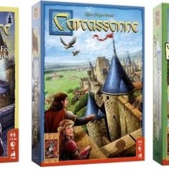 999 Games Spellenbundel - 3 Stuks - Carcassonne & De Draak, De Fee En De Jonkvrouw & Bruggen, Burchten En Bazaars