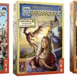 999 Games Spellenbundel - 3 Stuks - Carcassonne Draak, De Fee En De Jonkvrouw & Het Circus & Burgemeesters En Abdijen