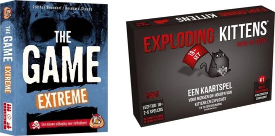 Merkloos Spellenbundel - Kaartspel - 2 Stuks - The Game Extreme & Exploding Kittens NSFW (18+) 3 Merkloos Spellenbundel - Kaartspel - 2 Stuks - The Game Extreme & Exploding Kittens NSFW (18+)