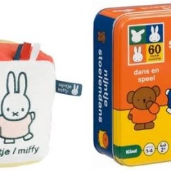 Merkloos Babybundel - 0-3 Jaar- Roze - Rammelaar & Kinderspel - Nijntje Kubus & Stoelendans