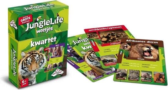 Merkloos Spellenbundel - Kwartet - 3 Stuks - Junglelife Kwartet & Paarden Kwartet & Kikker Junior Kwartet 5 Merkloos Spellenbundel - Kwartet - 3 Stuks - Junglelife Kwartet & Paarden Kwartet & Kikker Junior Kwartet - Afbeelding 3