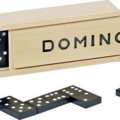 Goki Dominospel 4,3 Cm 28 Stenen 4,3 Cm Hout Zwart/naturel -Kinderspellen Verkoopwinkel 550x298 1