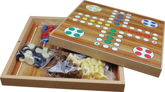 Yenig??n Tavla 5 In 1 Spellendoos - Schaken - Dammen - Backgammon - Mens Erger Je Niet - Molenspel - Houten Kistje Met Magnetische Sluiting - Maat 32cm 3 Yenig??n Tavla 5 In 1 Spellendoos - Schaken - Dammen - Backgammon - Mens Erger Je Niet - Molenspel - Houten Kistje Met Magnetische Sluiting - Maat 32cm