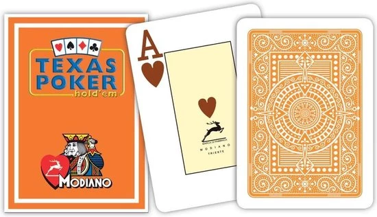 Merkloos MODIANO CARDS TEXAS CARDS Oranje 100% PLASTIC JUMBO INDEX PLAYING CARDS 3 Merkloos MODIANO CARDS TEXAS CARDS Oranje 100% PLASTIC JUMBO INDEX PLAYING CARDS