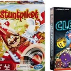 Merkloos Spellenbundel - 2 Stuks - Stef Stuntpiloot & Clever