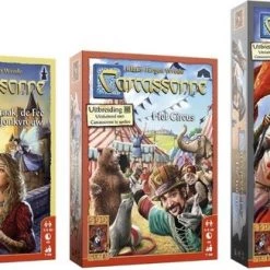 999 Games Spellenbundel - 3 Stuks - Carcassonne De Draak, De Fee En De Jonkvrouw & Het Circus & De Toren