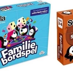 Spellenbundel - Squla - 2 Stuks - 6 Tot 12 Jaar - Familiebordspel & Spelling Kaartspel
