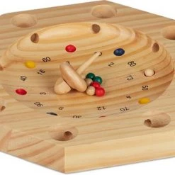 Relaxdays Tiroler Roulette - Hout - Roulette - Bordspel - Gezelschapsspel - Bauernroulette