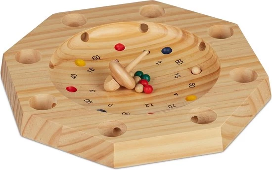 Relaxdays Tiroler Roulette - Hout - Roulette - Bordspel - Gezelschapsspel - Bauernroulette 3 Relaxdays Tiroler Roulette - Hout - Roulette - Bordspel - Gezelschapsspel - Bauernroulette