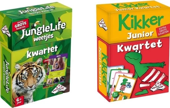 Identity Games Spellenbundel - Kwartet - 2 Stuks - Sealife Junglelife Kwartet & Kikker Jr. Kwartet 3 Identity Games Spellenbundel - Kwartet - 2 Stuks - Sealife Junglelife Kwartet & Kikker Jr. Kwartet