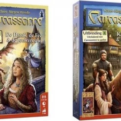 999 Games Spellenbundel - 2 Stuks - Carcassonne De Draak, De Fee En De Jonkvrouw & Kathedralen En Herbergen