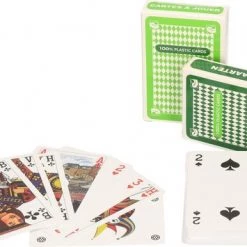 Set Van 6x Clown Games Speelkaarten Lichtgroen En Donkergroen - Kaartspellen