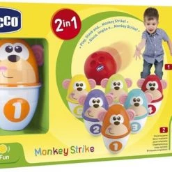 Chicco Bundel - Bowling Aapjes 2-in-1 Bowlingspel En Blikgooien & Rammelaar Regenboog Speelringen -Kinderspellen Verkoopwinkel 550x363 5