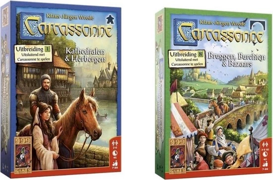 999 Games Spellenbundel - 2 Stuks - Carcassonne Kathedralen En Herbergen & Bruggen, Burchten En Bazaars 3 999 Games Spellenbundel - 2 Stuks - Carcassonne Kathedralen En Herbergen & Bruggen, Burchten En Bazaars