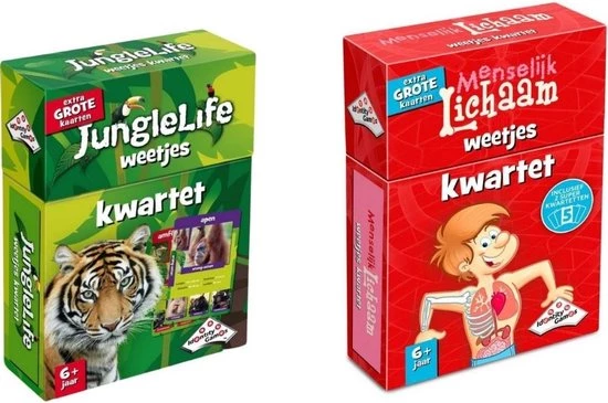 Identity Games Spellenbundel - Kwartet - 2 Stuks - Sealife Junglelife Kwartet & Menselijk Lichaam Kwartet 3 Identity Games Spellenbundel - Kwartet - 2 Stuks - Sealife Junglelife Kwartet & Menselijk Lichaam Kwartet