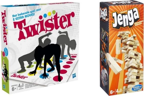 Hasbro Spellenbundel - 2 Stuks - Twister & Jenga 3 Hasbro Spellenbundel - 2 Stuks - Twister & Jenga