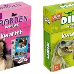 Identity Games Spellenbundel - Kwartet - 2 Stuks - Paarden Kwartet & Dino Kwartet
