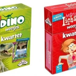 Identity Games Spellenbundel - Kwartet - 2 Stuks - Dino Kwartet & Menselijk Lichaam Kwartet