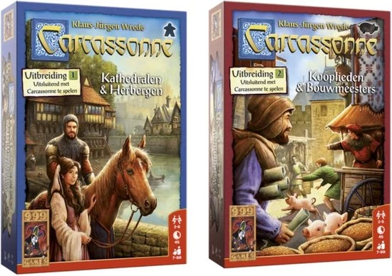 999 Games Spellenbundel - 2 Stuks - Carcassonne Kathedralen En Herbergen & Kooplieden En Bouwmeesters 3 999 Games Spellenbundel - 2 Stuks - Carcassonne Kathedralen En Herbergen & Kooplieden En Bouwmeesters