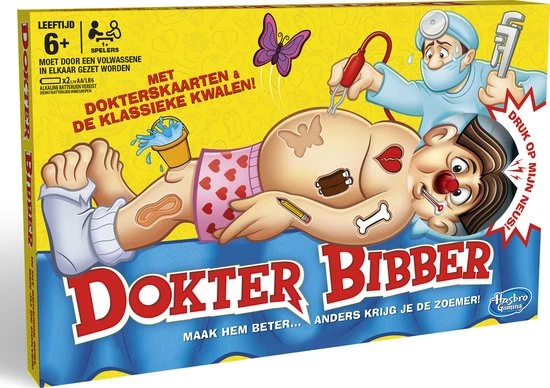 Hasbro Gaming Dokter Bibber - Kinderspel 7 Hasbro Gaming Dokter Bibber - Kinderspel - Afbeelding 5