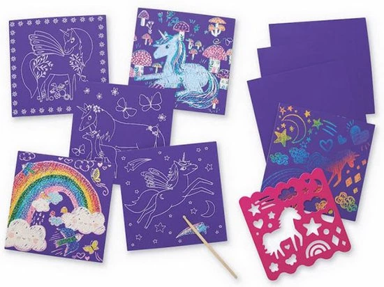 Crocodile Creek Sparkle Kraskaarten Unicorn 4 Crocodile Creek Sparkle Kraskaarten Unicorn - Afbeelding 2