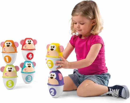 Chicco Bundel - Bowling Aapjes 2-in-1 Bowlingspel En Blikgooien & Rammelaar Multi-Activiteitsratel Gilby De Giraffe 7 Chicco Bundel - Bowling Aapjes 2-in-1 Bowlingspel En Blikgooien & Rammelaar Multi-Activiteitsratel Gilby De Giraffe - Afbeelding 5