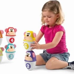 Chicco Bundel - Bowling Aapjes 2-in-1 Bowlingspel En Blikgooien & Rammelaar Regenboog Speelringen -Kinderspellen Verkoopwinkel 550x435 5
