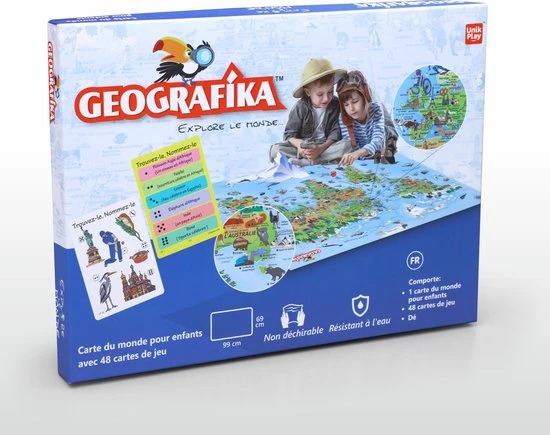 Craenen BV Explore Le Monde Jeu + Carte Du Monde Pour Enfants Unik Play / Geografika 7 Craenen BV Explore Le Monde Jeu + Carte Du Monde Pour Enfants Unik Play / Geografika - Afbeelding 5