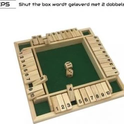 SIEPS Shut The Box 4 Spelers - 1 Tot 4 Spelers - Reisspellen - Dobbelspel - Spellen Voor Volwassenen & Kinderen - Rekenspel -Kinderspellen Verkoopwinkel 550x436