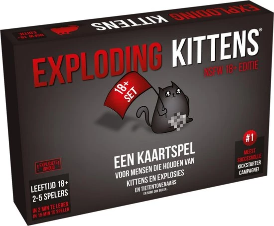 Merkloos Spellenbundel - Kaartspel - 2 Stuks - Exploding Kittens NSFW (18+) & Valse Motten 4 Merkloos Spellenbundel - Kaartspel - 2 Stuks - Exploding Kittens NSFW (18+) & Valse Motten - Afbeelding 2