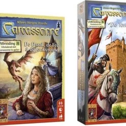 999 Games Uitbreidingsbundel - 2 Stuks - Carcassonne De Draak, De Fee En De Jonkvrouw & De Toren