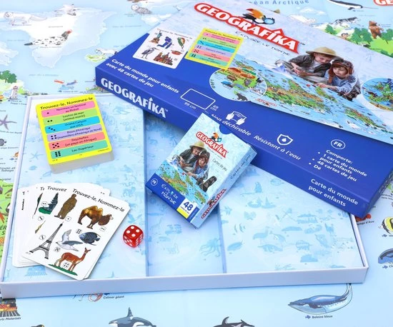 Craenen BV Explore Le Monde Jeu + Carte Du Monde Pour Enfants Unik Play / Geografika 6 Craenen BV Explore Le Monde Jeu + Carte Du Monde Pour Enfants Unik Play / Geografika - Afbeelding 4
