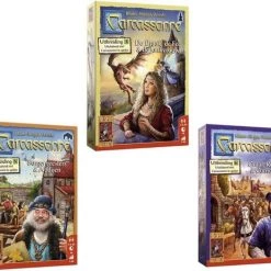 999 Games Spellenbundel - 3 Stuks - Carcassonne Draak, Fee&Jonkvrouw & Burgemeesters&Abdijen & Graaf, Koning&Consorten