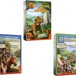 999 Games Spellenbundel - 3 Stuks - Carcassonne Jagers&Verzamelaars & Kathedralen&Herbergen & Bruggen, Burchten&Bazaars