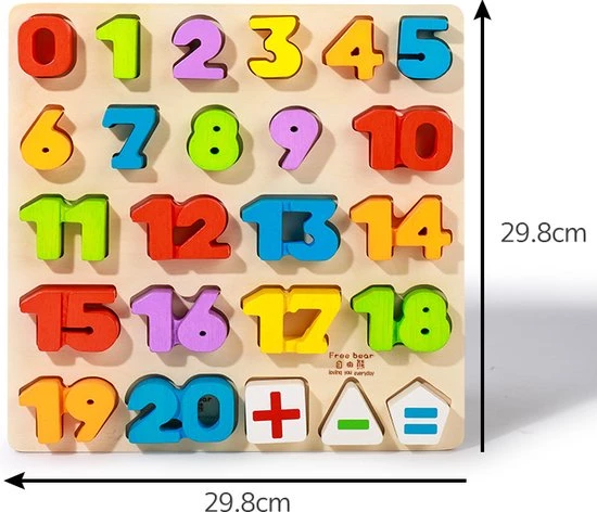 Dorjee Houten Getallen Puzzel 123 - Grote Stukken - Educatief Houten Speelgoed 6 Dorjee Houten Getallen Puzzel 123 - Grote Stukken - Educatief Houten Speelgoed - Afbeelding 4
