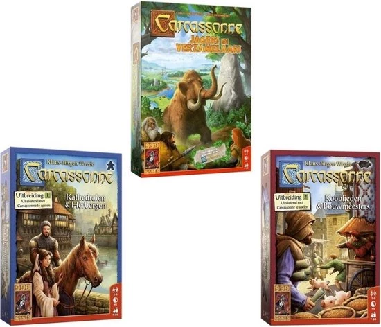 999 Games Spellenbundel - 3 Stuks - Carcassonne Jagers En Verzamelaars & Kathedralen En Herbergen & Kooplieden En Bouwmeesters 3 999 Games Spellenbundel - 3 Stuks - Carcassonne Jagers En Verzamelaars & Kathedralen En Herbergen & Kooplieden En Bouwmeesters