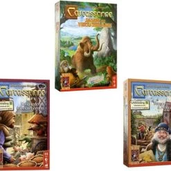 999 Games Spellenbundel - 3 Stuks - Carcassonne Jagers&Verzamelaars & Kooplieden&Bouwmeesters & Burgemeesters&Abdijen
