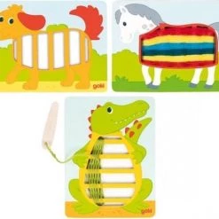 Goki Houten Weefpuzzels, 3st.