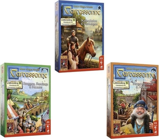 999 Games Spellenbundel - 3 Stuks - Carcassonne Kathedralen&Herbergen & Bruggen, Burchten&Bazaars & Burgemeesters&Abdijen 3 999 Games Spellenbundel - 3 Stuks - Carcassonne Kathedralen&Herbergen & Bruggen, Burchten&Bazaars & Burgemeesters&Abdijen